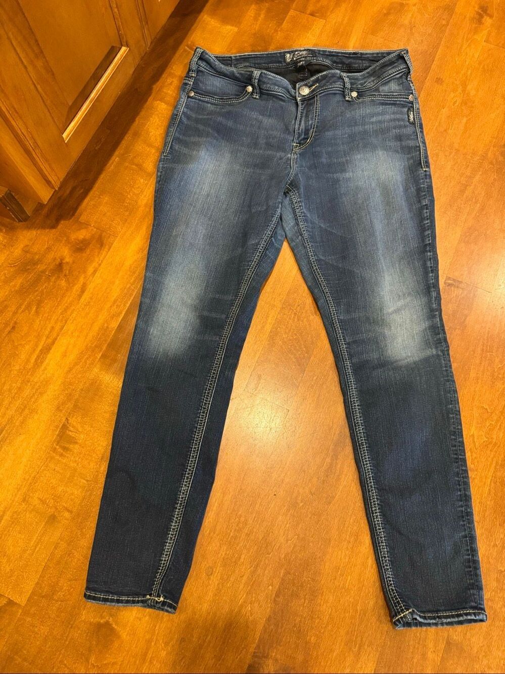 Silver Jeans Co Suki High Super Skinny Jeans Women’s Size 18 L31 Dark Wash